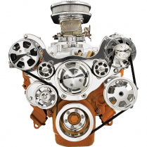 Tru Trac Serp System A/C, Alt & PS SB Mopar - Polished