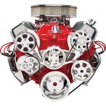 Tru Trac Serp System A/C, Alt & PS BB Chevy - Polished
