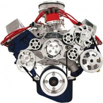 Tru Trac Serp System Alt & PS only BB Ford - Polished Alt/PS