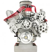 Tru Trac Serp System Alt & PS only Ford FE - Polished