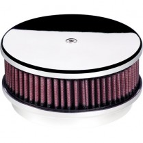 6-3/8" Plain (Smooth) Small Round Polished Air Cleaner