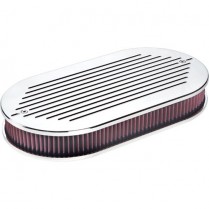 Ball Milled Dual Quad Air Cleaner - Polished