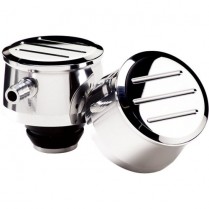 Ball Milled Round Valve Cover Breather w/1-1/4&rdquo; - Polished