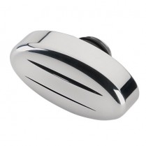 Retro Oval Plain Valve Cover Breather - Polished