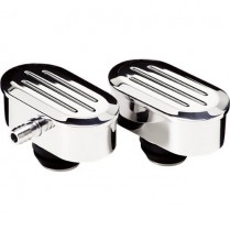 Ball Milled Oval PCV Breather w/1-1/4" Hole - Polished