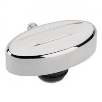 Retro Oval PCV Breather w/Plain Top - Polished