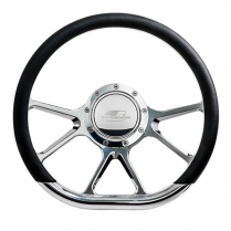 D-Shape 14" Prism Steering Wheel - Polished