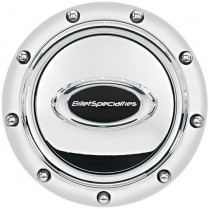 Pro-Style w/Black Billet Logo & Rivets Horn Button - Polish