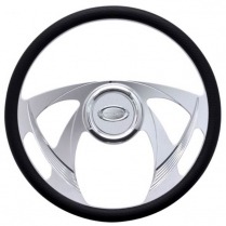 Half-Wrap 15.5" Sniper Style Steering Wheel - Polished