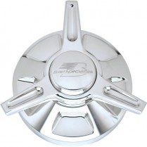 Large Flat Fluted Polished Dish Knock Off with Billet Logo