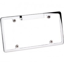 Plain License Plate Frame with Light - Polished