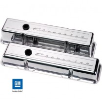 Chevy Script Short Valve Covers for SB Chevy - Polished