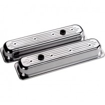 Ball Milled Short Valve Covers SB Chevy Center Bolt - Polish