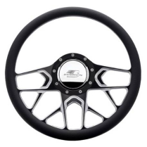 Half Wrap 14" Redline Black Contrast Cut Steering Wheel
