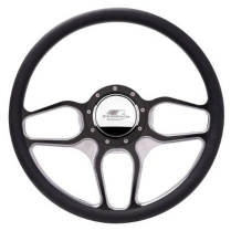 Half Wrap 15.5" Win Lite Black Contrast Cut Steering Wheel