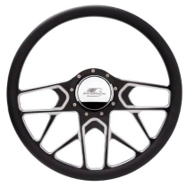 Half Wrap 15.5" Redline Black Contrast Cut Steering Wheel
