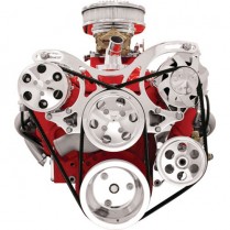 V-Trac Pulley System for SB Chev A/C, Alt & P/S - Polished