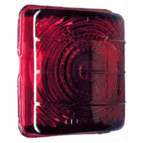 1951-52 Chevy Car 12 Volt RH Tail Light Lens with Red Glass