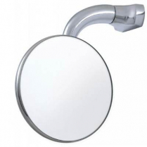 Chrome 3" Round Curved Arm Peep Mirror with Convex Glass