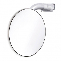 4" Round Curved Arm Peep Mirror with Convex Glass - Chrome