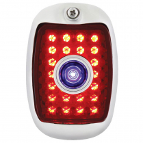 1940-53 Chevy/GMC PU LED RH Tail Light Stainless w/Blue Dot