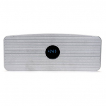 1935-36 Chevy Master Glove Box Cover w/VFD Clock- Satin Alum