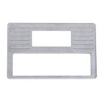 1937 Ford Pass Car DIN Radio Panel w/A/C Vent - Satin Alum