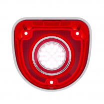 1968 Chevy Caprice/Impala Backup Light w/SS Trim - Red/Clear