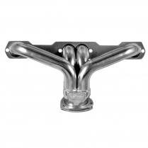 1928-48 Street Rod SBC Angle Block Hug Headers - Silver