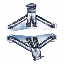 348-409 Chevy Block Hugger Headers - Silver Coated