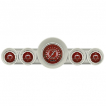 1959-60 Chevy Car V8 Red Steelie 4-5/8" Speedo & 2-1/8"