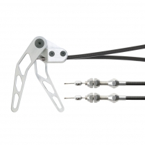 Hood & Trunk Release Cable Kit with Black Cable - Brushed