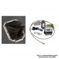 Horizontal Rect LED 700/4L60 Shifter Boot Ind Kit - Satin