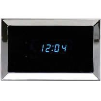 1957 Chevy Car VFD Clock with Chromed Bezel - Teal Lens