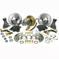 1965-66 Chevy Nova Front Brake Kit w/Drop Spindles & Booster