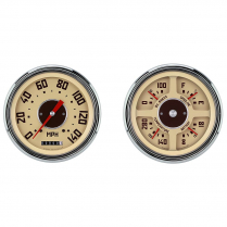 1947-53 GMC P/U Tan 4-5/8" Speedo/Quad Kit - Ford