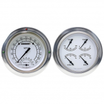 1954-55 Chevy P/U Classic White 4-5/8" Ult Speedo/Quad