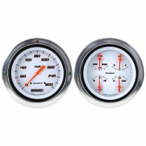 1954-55 Chevy P/U Velocity White 4-5/8" Speedo/Quad Kit