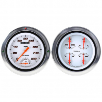 1954-55 Chevy P/U Velocity White 4-5/8" Ult Speedo/Quad