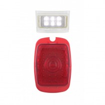 1937-38 Chevy Car & 40-53 P/U LH Tail Light Lens - Red