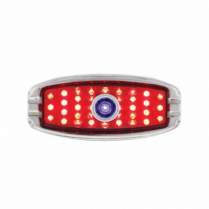 1941-48 Chevy Car LED Tail Light Chrome Bezel with Blue Dot