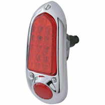 1949-50 Chevy Red LED LH Tail Light with SS Rim Assembly