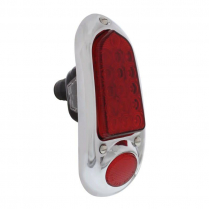 1949-50 Chevy Red LED RH Tail Light with SS Rim Assembly