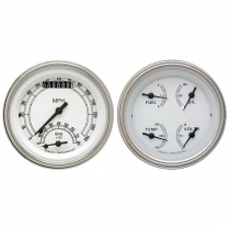 Classic White 2 Gauge Kit 3-3/8" Ultimate & Quad - SLF