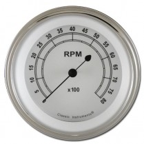 Classic White 3-3/8" Tach 8000 RPM - SLC