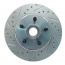 FRONT DISC BRAKE KIT 64-73 MUSTANG DRILLED WITH SS LINES