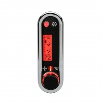 Vintage Air Gen 4 Vertical VHX Climate Control - Chrome/Red