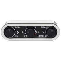 VA Gen 4 Horiz Chrome 3 Knob Climate Control Black/White