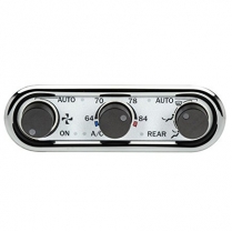 VA Gen 4 Horiz Chrome 3 Knob Climate Control - Satin/Blue