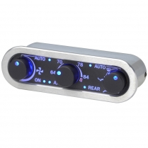 VA Gen 4 Horiz Satin 3 Knob Climate Control - Black/Blue